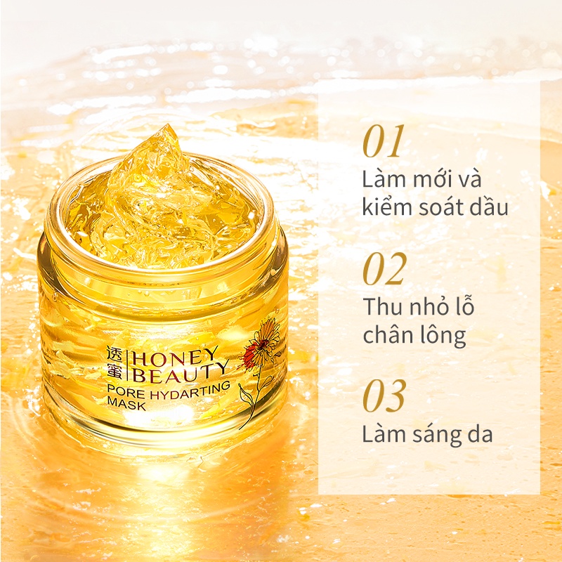 Mặt Nạ Ngủ Honey & Beauty Chiết Xuất Hoa Cúc Vạn Thọ Bổ Sung Nước Dưỡng Ẩm Se Khít Lỗ Chân Lông 100g