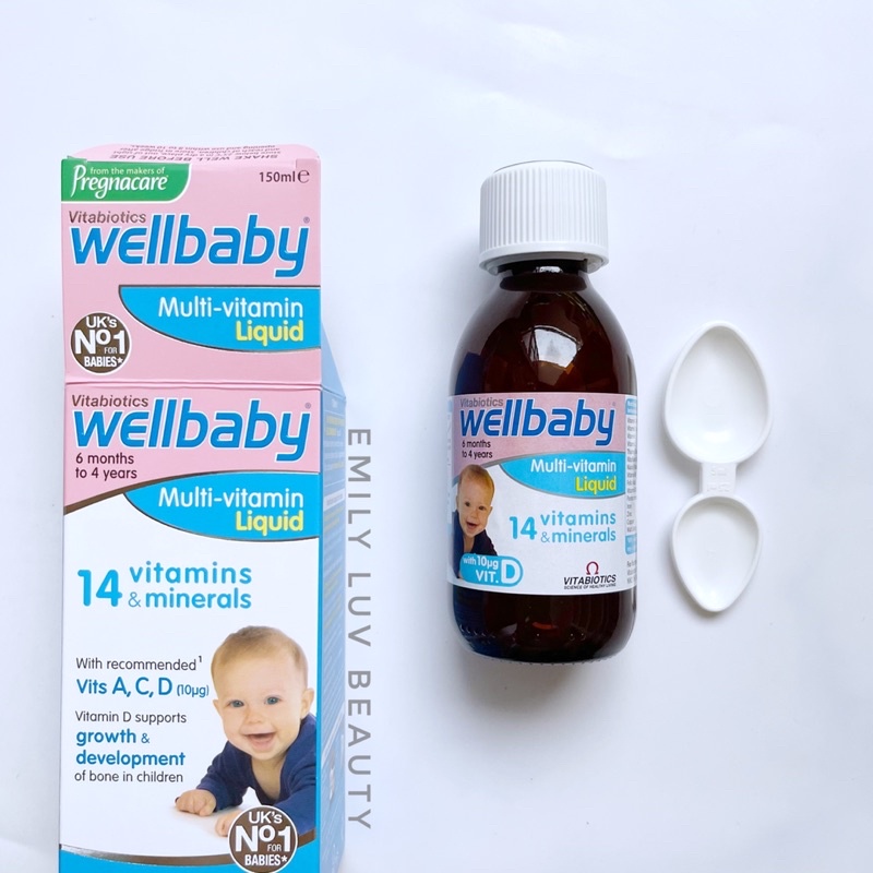 Vitamin tổng hợp cho bé Vitabiotics Wellbaby UK 150ml