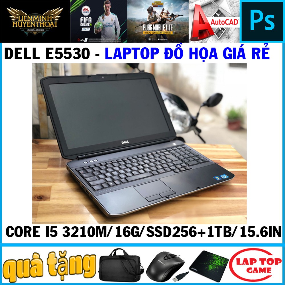 Laptop Dell E5530 , chip i5 th3 , đáp ứng hầu hết văn phòng học tập bh dài