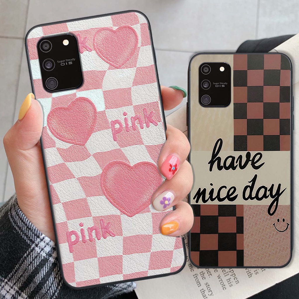 Ốp Samsung S10 Lite caro trái tim cá tính, thời trang siêu đẹp, siêu phong cách