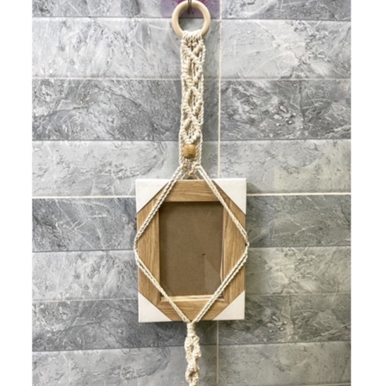 Combo khung ảnh kèm dây treo tường cực xinh- dây macrame- sản phẩm Yenyen Handmade