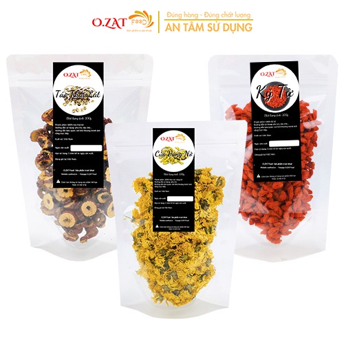 Trà hoa cúc vàng nở kỉ tử/kỷ tử táo đỏ lát loại 1 OZAT FOOD táo lát, kỉ tử 100g cúc vàng nở 50g - 100g giúp ngủ ngon