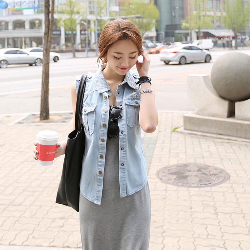 Đầm IELGY dáng chữ A không tay màu đen/xám dành cho nữ