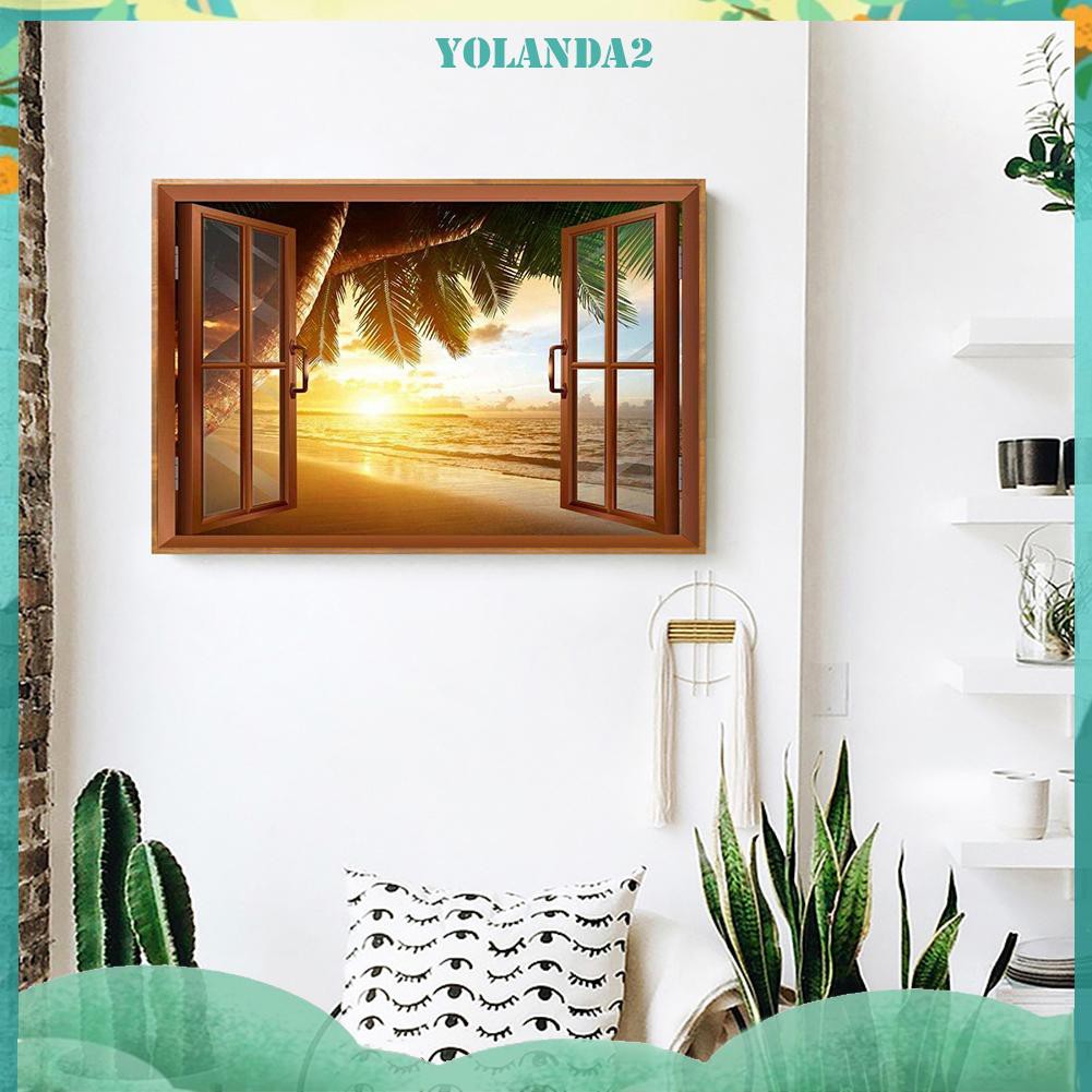 Bộ Tranh Đính Đá 5d Tự Làm Hình Cửa Sổ Độc Đáo