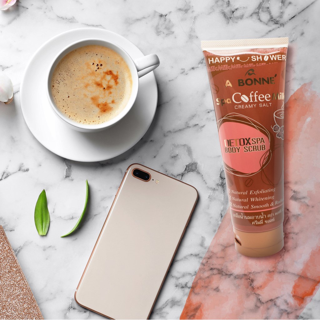 Muối Tắm A BONNE Spa Cà Phê Salt Scrub Muối tẩy da chết dưỡng trắng tuýp 350G | BigBuy360 - bigbuy360.vn