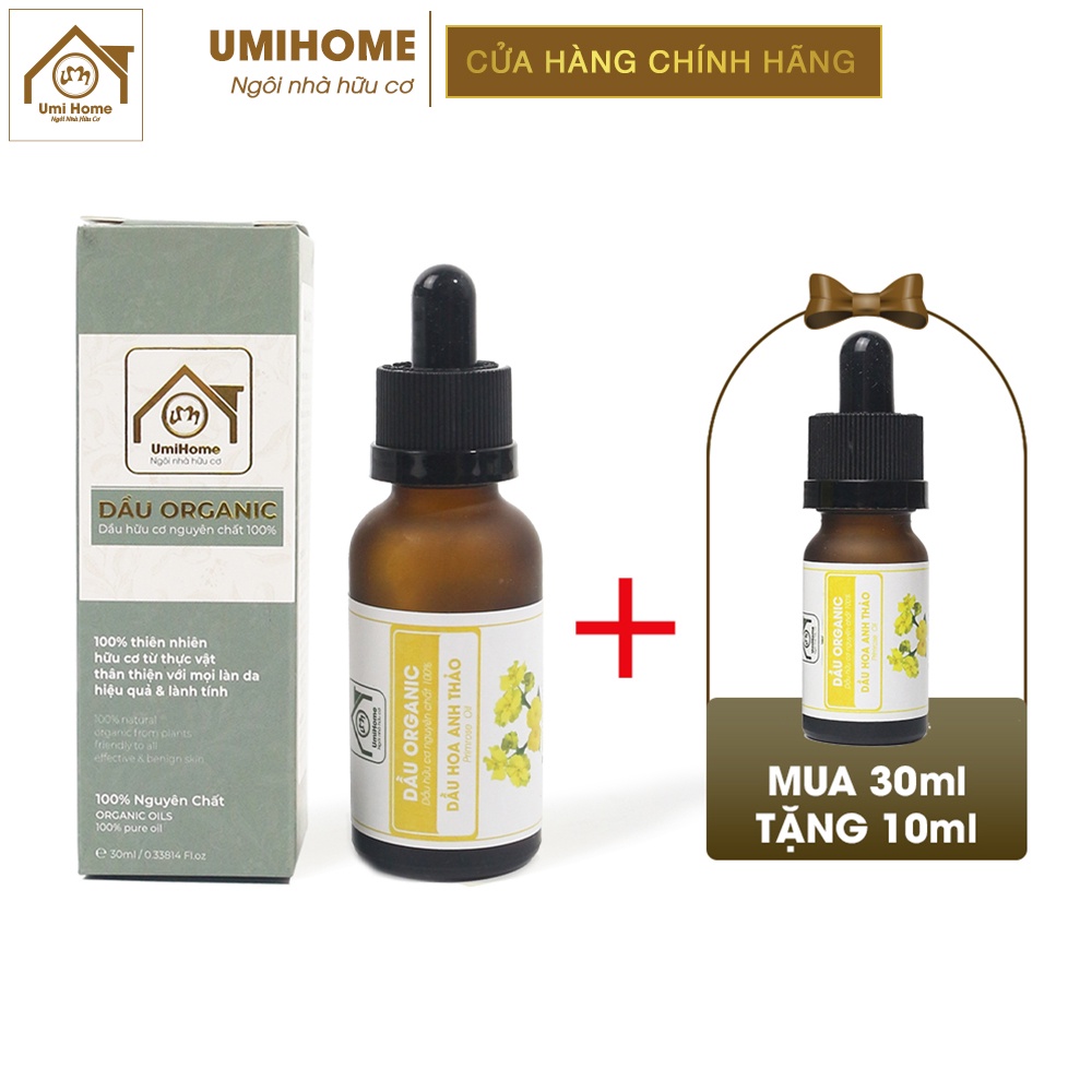 Dầu Hoa Anh Thảo dưỡng da chuyên sâu hữu cơ UMIHOME nguyên chất 10ML