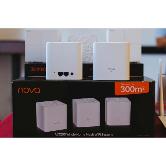 Tenda AC 1200Mbps Bộ 3 Cái Wifi Mesh- Nova MW3 - Ghép Nối Không Dây Cho Vùng Phổ Sóng Rộng Hơn 300m2 | BigBuy360 - bigbuy360.vn