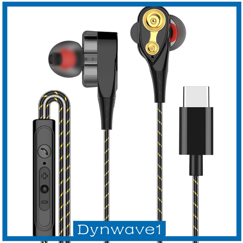 [DYNWAVE1]Dual Driver In-Ear Earphones Type-C Stereo Headphones