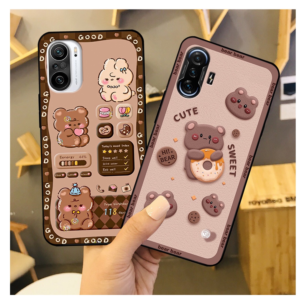 Ốp lưng Xiaomi Redmi K40 / K40 Pro / K40 Gaming in hình gấu bear dễ thương, bền đẹp