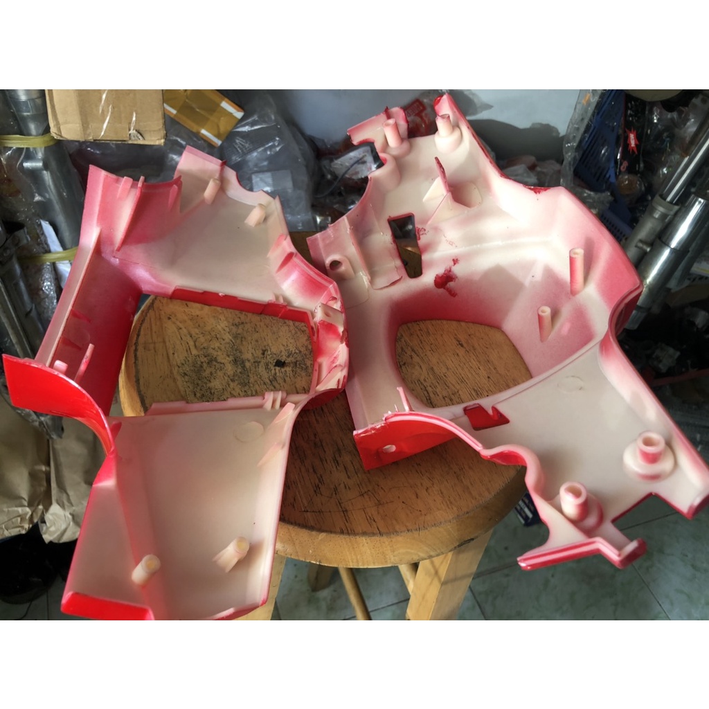 Hộp đầu đèn xe cub đèn vuông như DD+DH+82+84+91+94...sơn đỏ