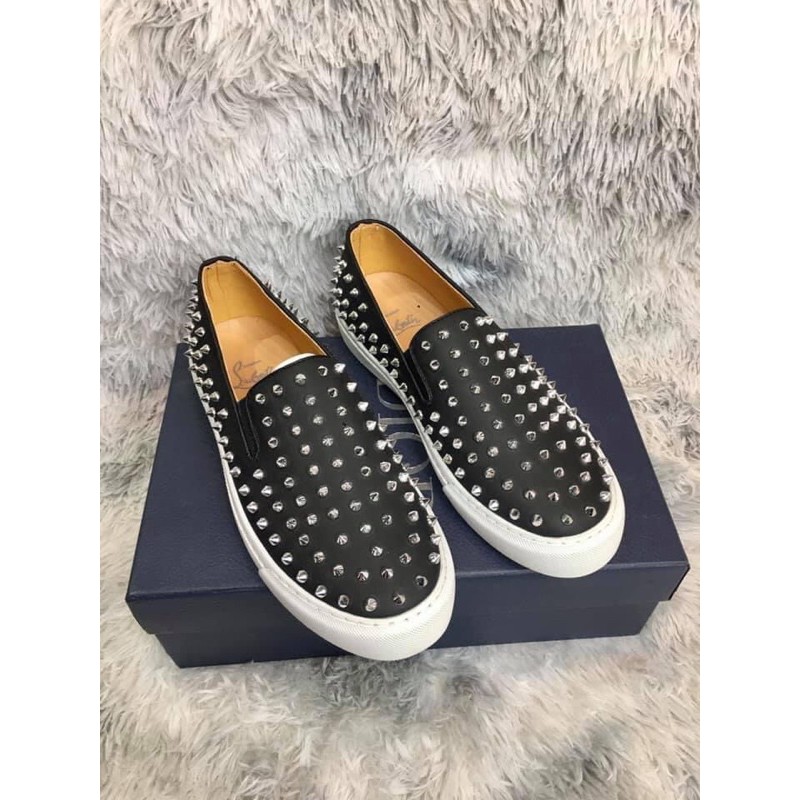 Giầy Slip on Nam VLTN đính Đinh[freeship]_Giầy lười da tán đinh cho nam NEW | BigBuy360 - bigbuy360.vn