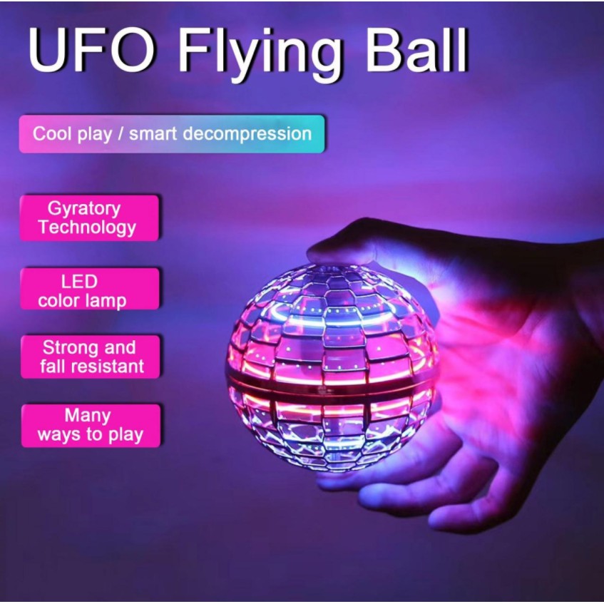 Đồ Chơi Bay Orb Xoay 360 Độ° Boomerang Đèn LED RGB-LED Có Thể Xoay Được