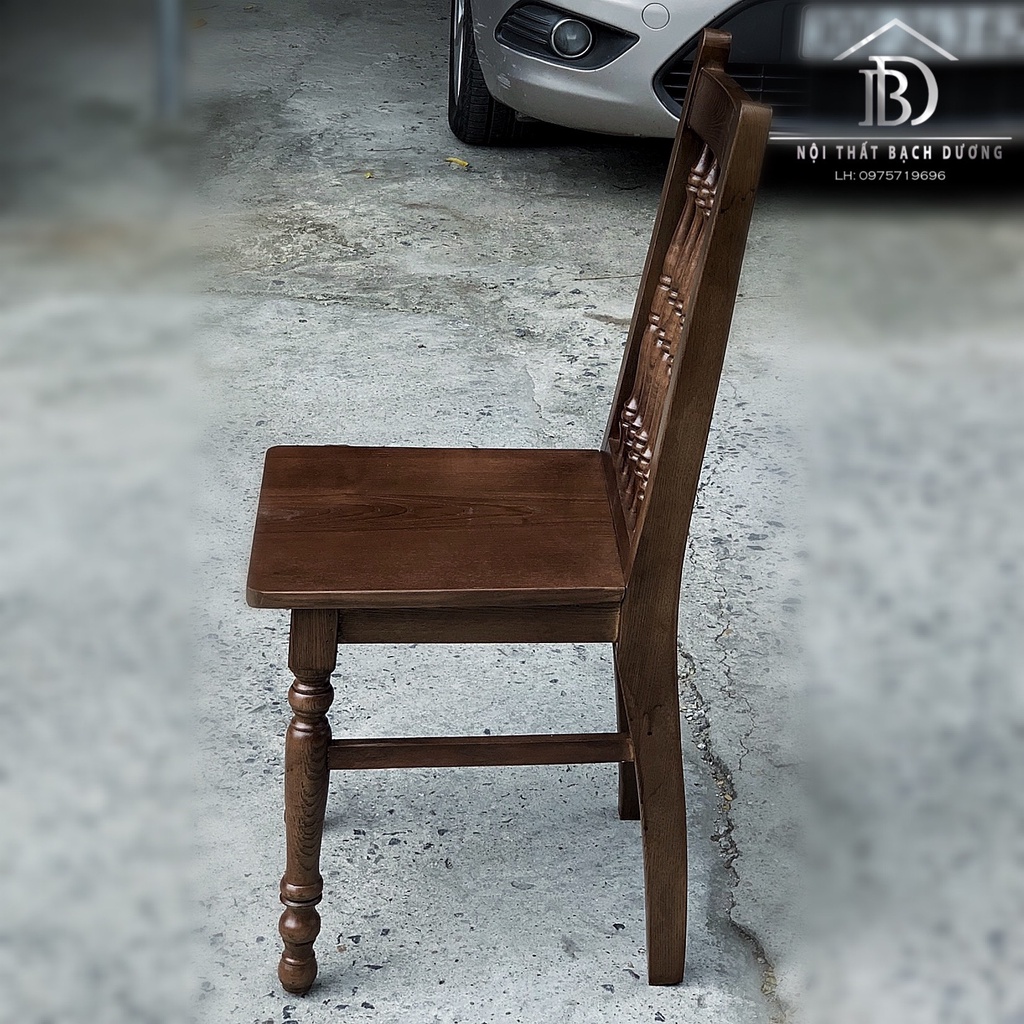 - Ghế cafe lưng song tiện tròn