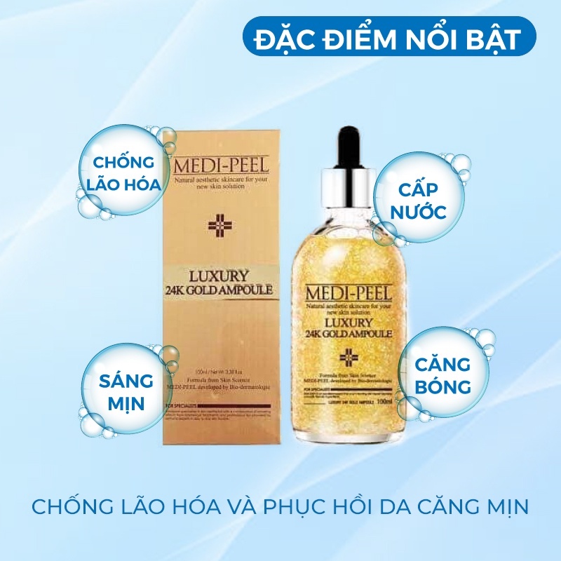 Serum Vàng 24k Dưỡng Trắng Da Gold Medipeel Làm Trắng Da Chống Lão Hóa Tái Tạo Và Săn Chắc Da Hàn Quốc 100ml