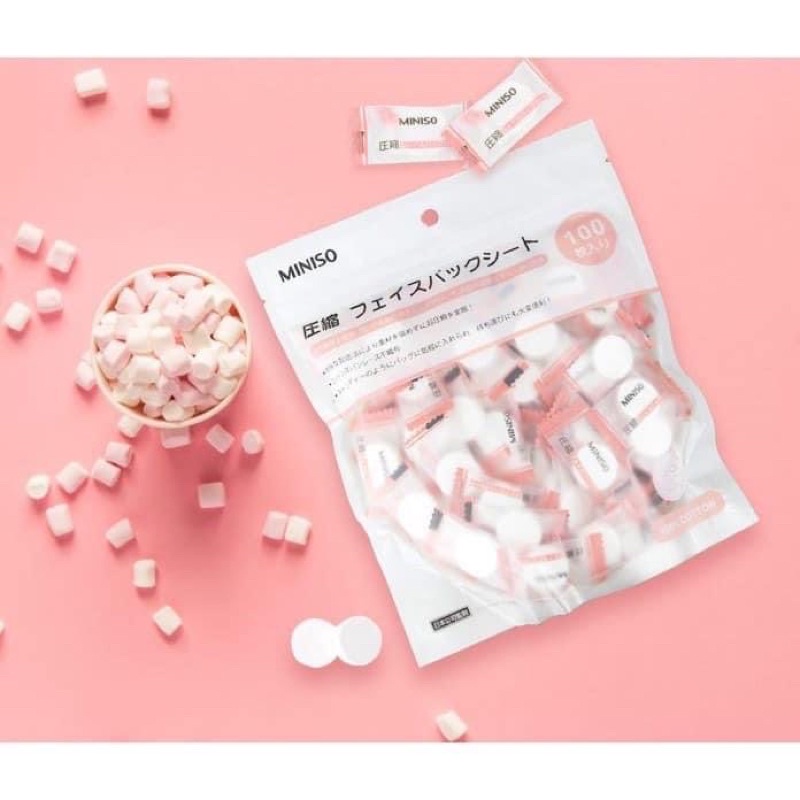 Mặt Nạ Viên Nén Miniso 100vien nhỏ gọn tiện ích