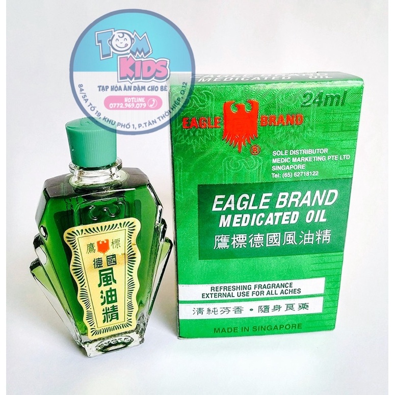 DẦU GIÓ XANH SINGAPORE 24ML.( date 2022 )