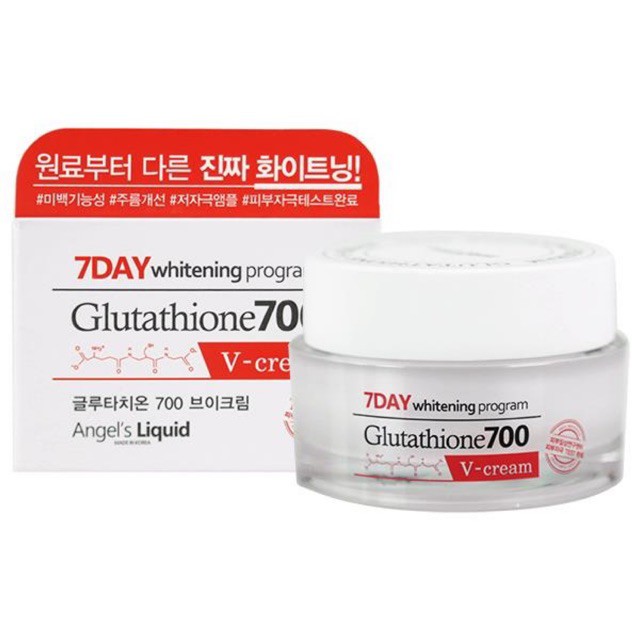 Kem dưỡng trắng da 7 Day Whitening Program Glutathione 700 V-Cream