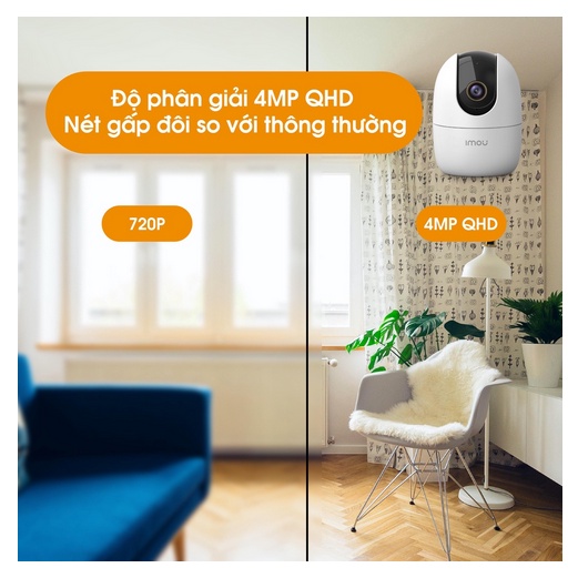 Camera Wifi Ranger 2 4.0MP 2K HD 1440p IPC-A42P IMOU - Xoay 360, Đàm Thoại 2 Chiều - BH 2 Năm