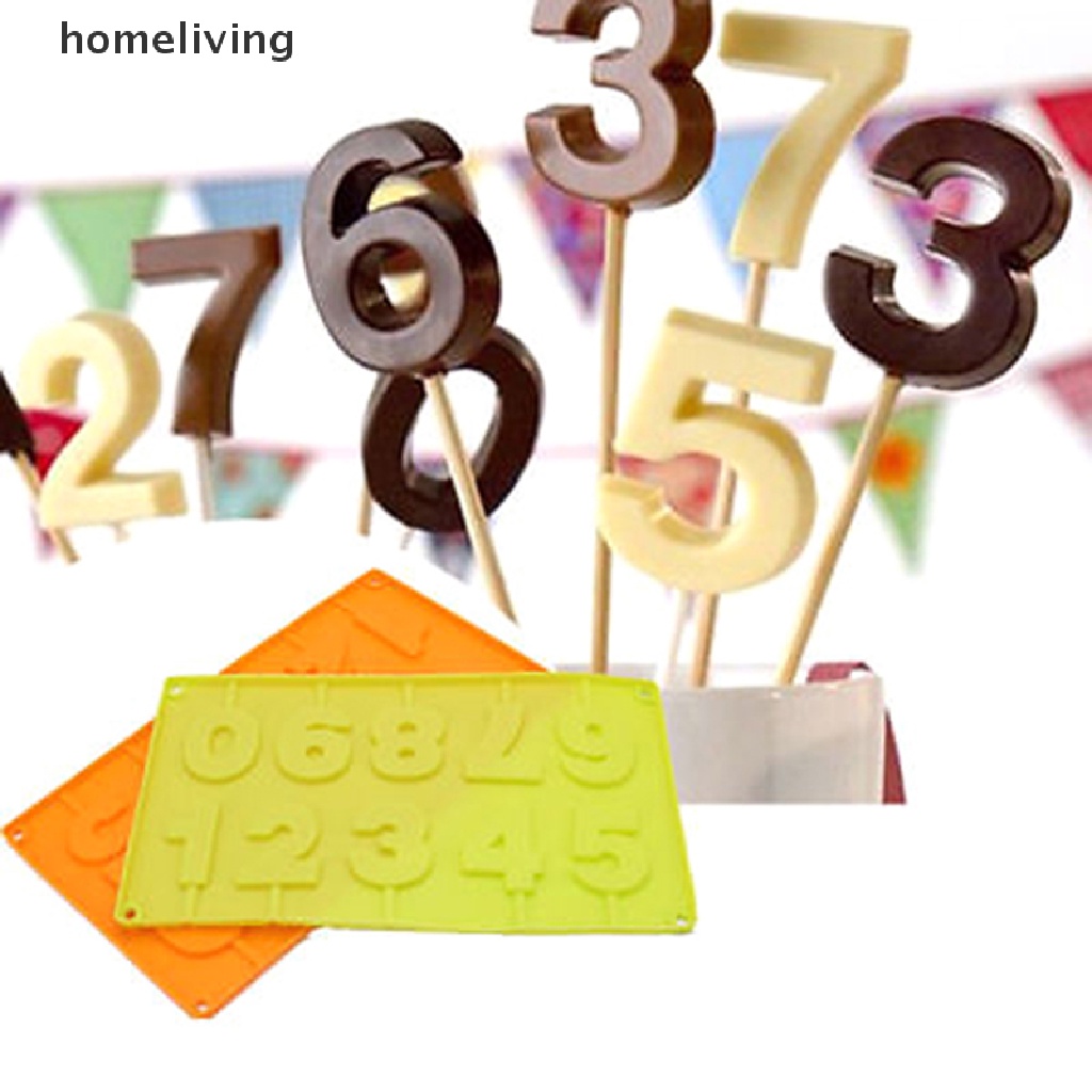 Khuôn Silicone Làm Bánh Kẹo Hình Số 0-9 3D Độc Đáo