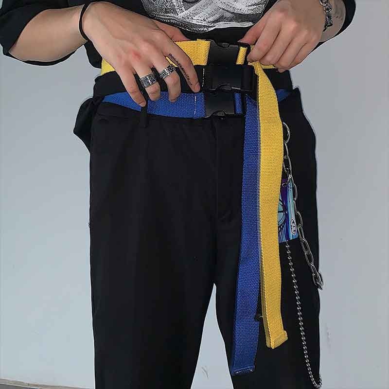 Thắt Lưng Vải Canvas Màu Trơn Núi Lửa Thời Trang 22520 Cho Nam Và Nữ