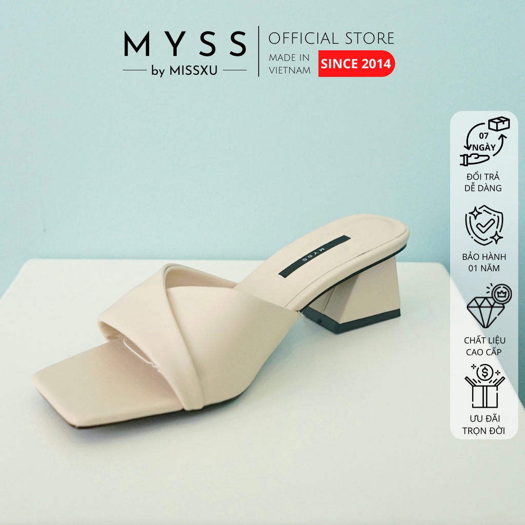 Giày sục nữ quai đắp chéo 5 cm thời trang MYSS - SU125