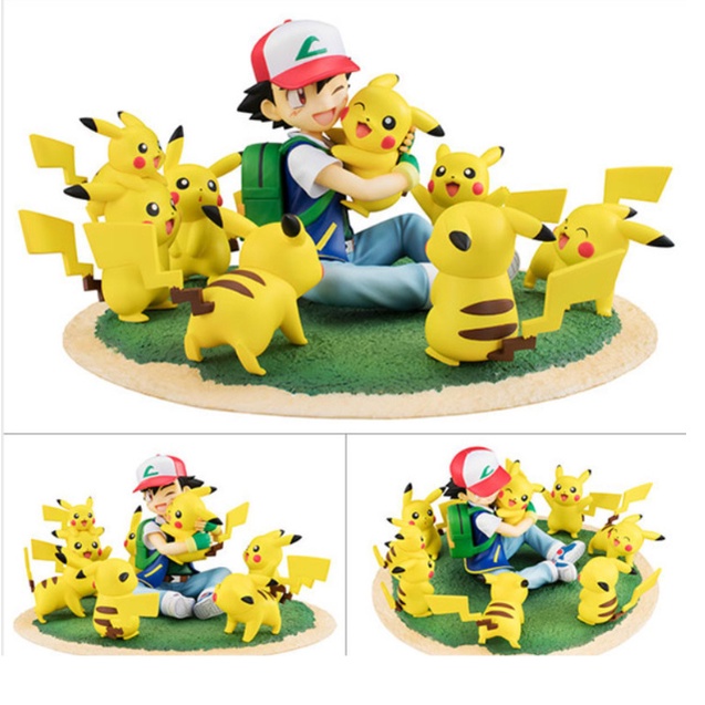 Mô Hình Pokemon, Satoshi và Pikachu, Bộ Mô Hình Cao Cấp Dành Cho Bé, Bộ Sưu Tập Hoạt Hình, Quà Tặng Cho Trẻ