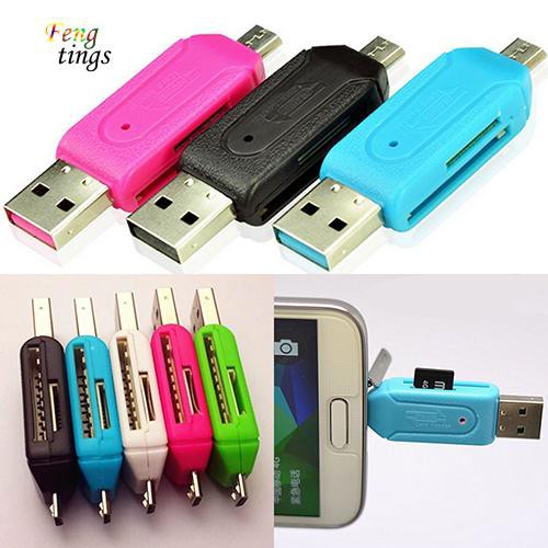 Đầu đọc thẻ USB OTG 2 trong 1 cho máy tính/ điện thoại | BigBuy360 - bigbuy360.vn