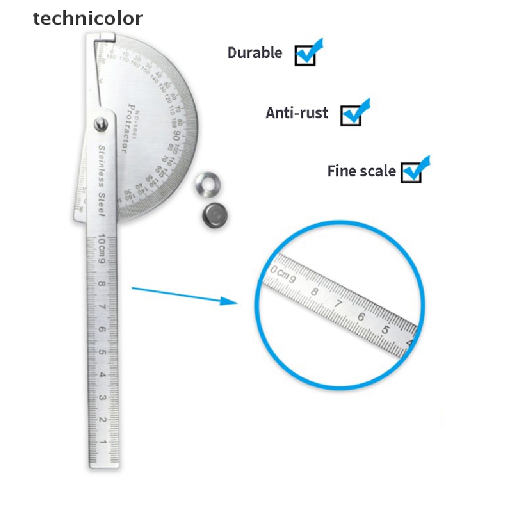 Thước Đo Góc 180 Độ Bằng Thép Không Gỉ