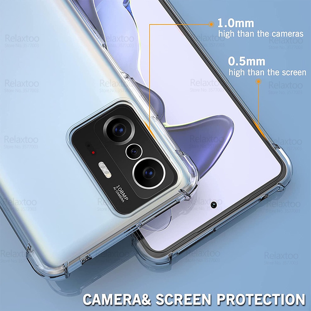 Ốp điện thoại trong suốt chống sốc cao cấp thích hợp cho Xiaomi 11T Pro Xiaomi11T Mi 11 T11 11TPro 5G