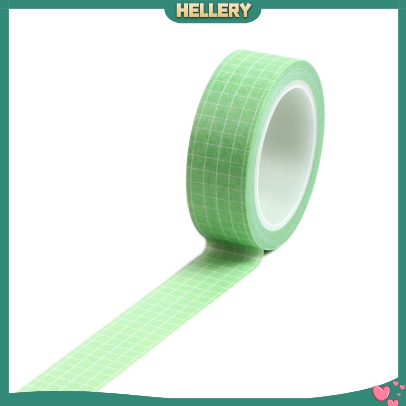 Set 7 Cuộn Băng Keo Giấy Washi In Họa Tiết Lưới Trang Trí Sổ Tay