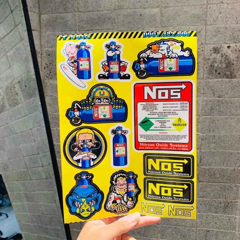Bộ tem sticker Logo Racing