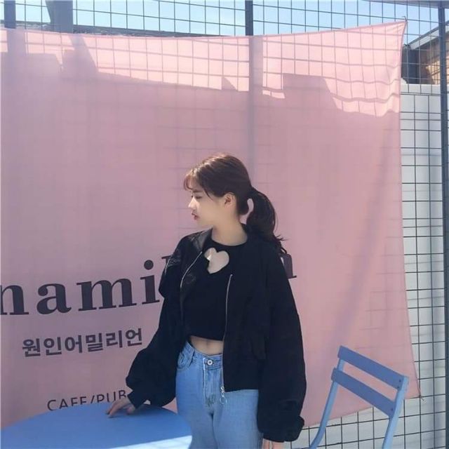 ÁO KHOÁC BOMBER CROPTOP ULZZANG