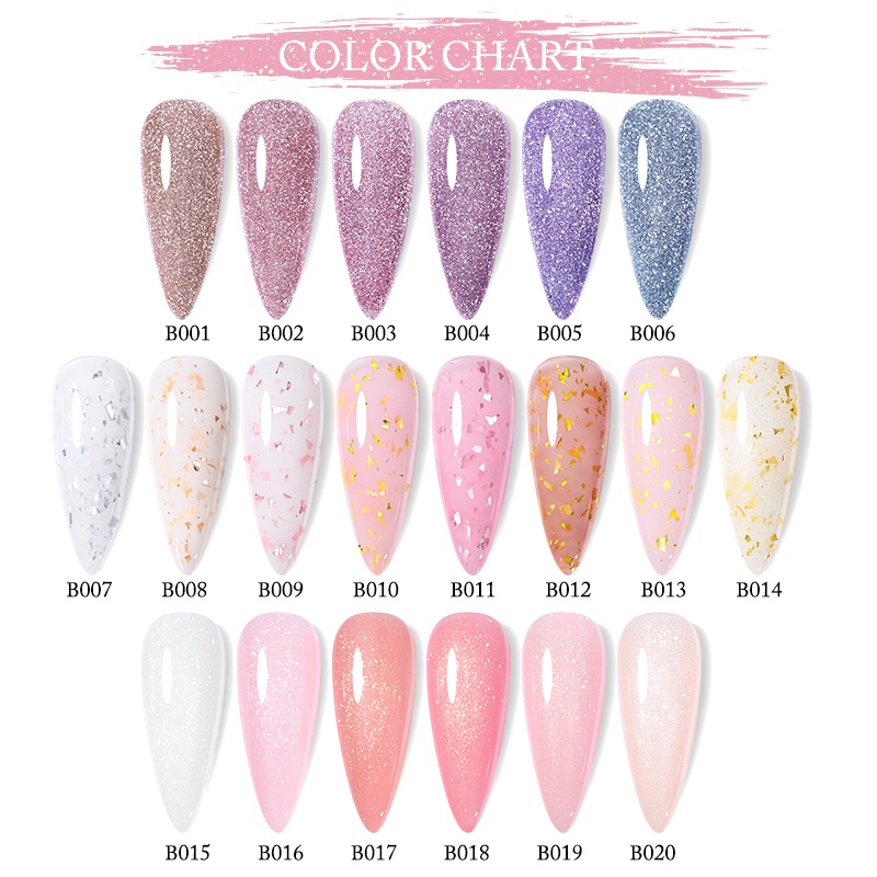 Lọ sơn gel UR SUGAR màu sắc lấp lánh trang trí móng thời trang 7ml