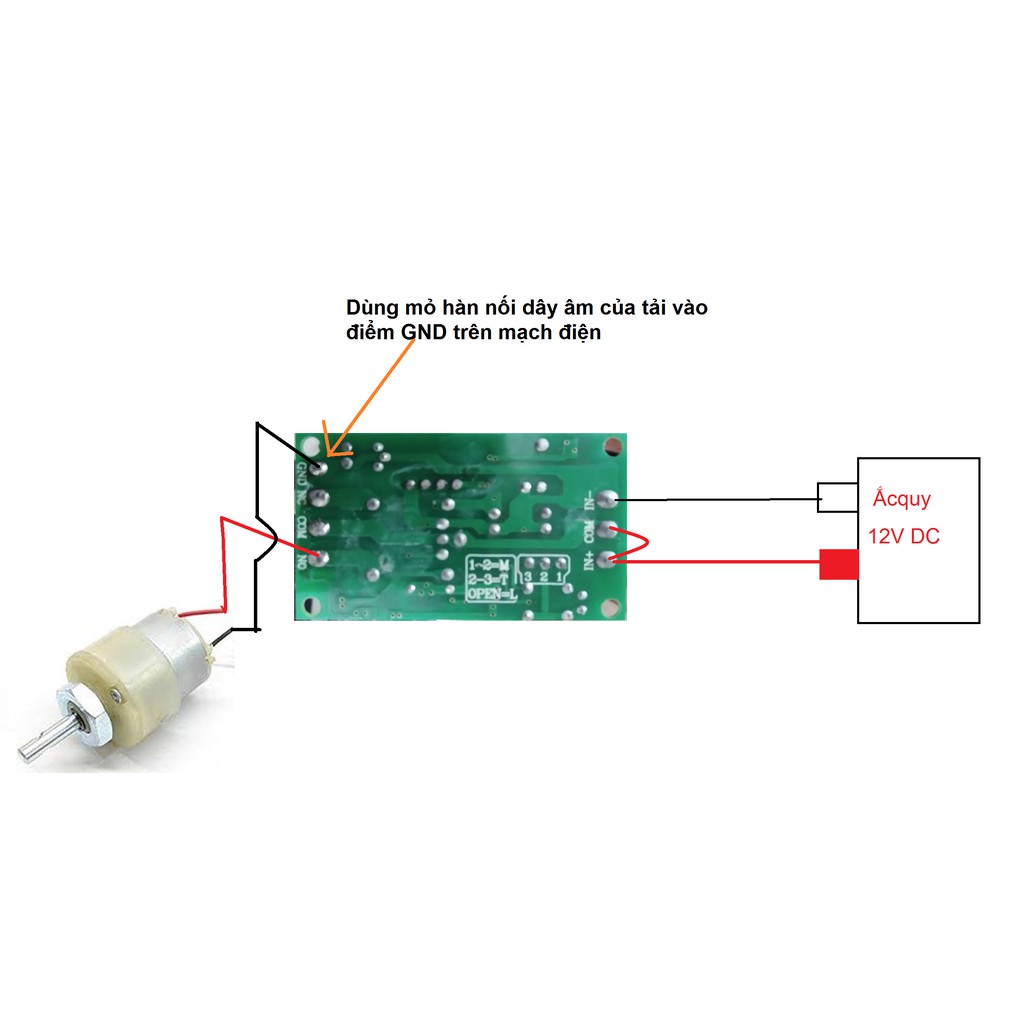 Bộ công tắc điều khiển từ xa 12V 433MHZ( 2 remote chống thấm nước, điều khiển bằng 1 nút nhấn)(tặng kèm 4 pin CR2016)