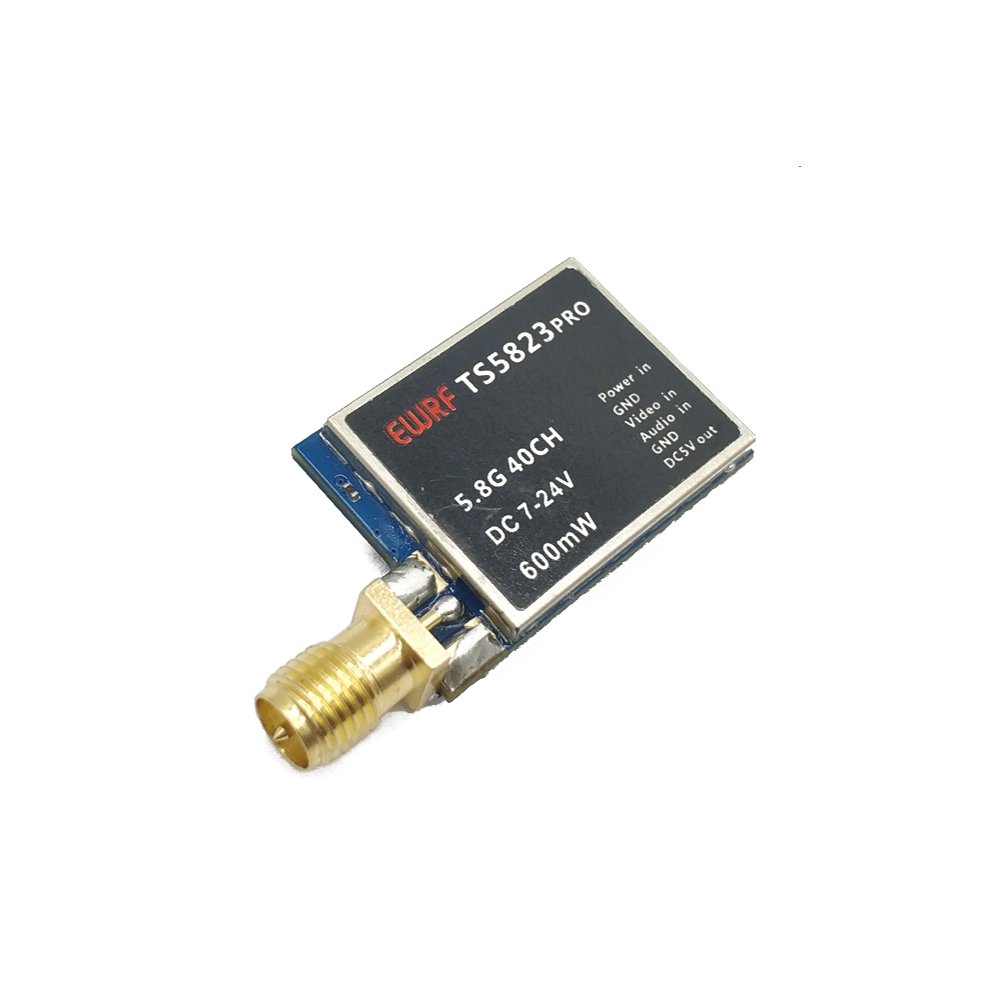 Bộ truyền tín hiệu nâng cấp Ewrf Ts5823Pro 5.8ghz 40ch 600mw Fpv Vtx Cmos 1200tvl cho camera/ máy bay RC