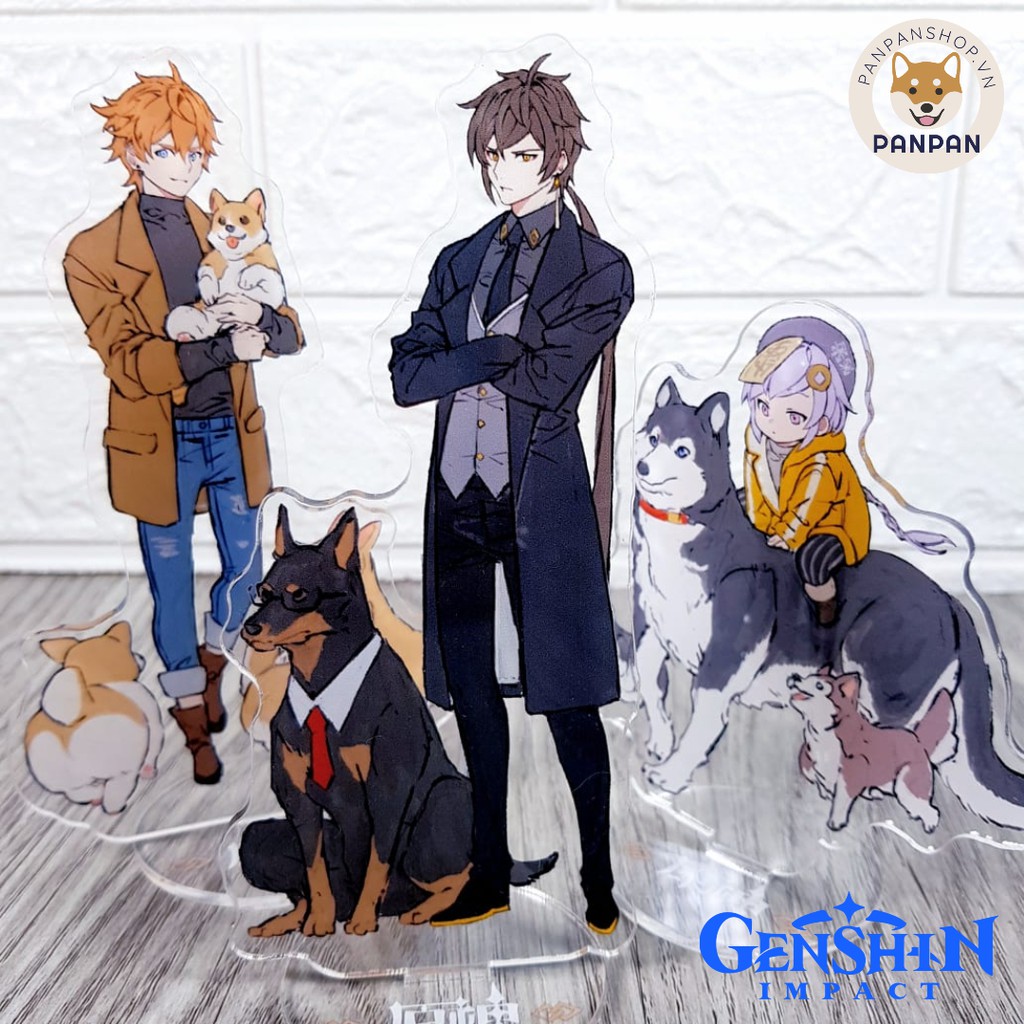 Mô Hình Standee Anime Genshin Impact Cặp Đôi (15cm)