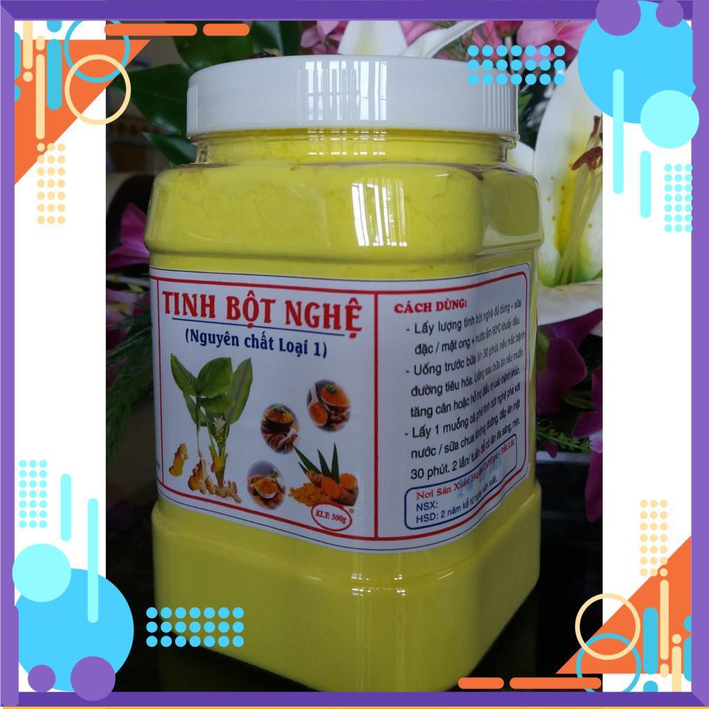 Tinh bột nghệ vàng nguyên chất Đắk Lắk - 500gr/hộp.