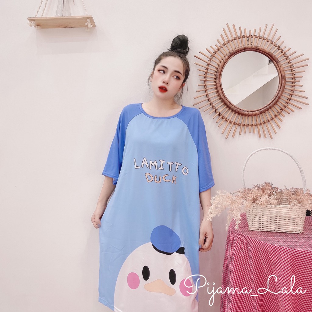 Váy ngủ cotton giấy họa tiết hoạt hình đáng yêu | BigBuy360 - bigbuy360.vn