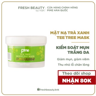 Mặt nạ dẻo trà xanh PIME tea tree mask giảm viêm mụn, hút và kiềm dầu, se lỗ chân lông, sáng da, ngăn ngừa lão hóa 25g