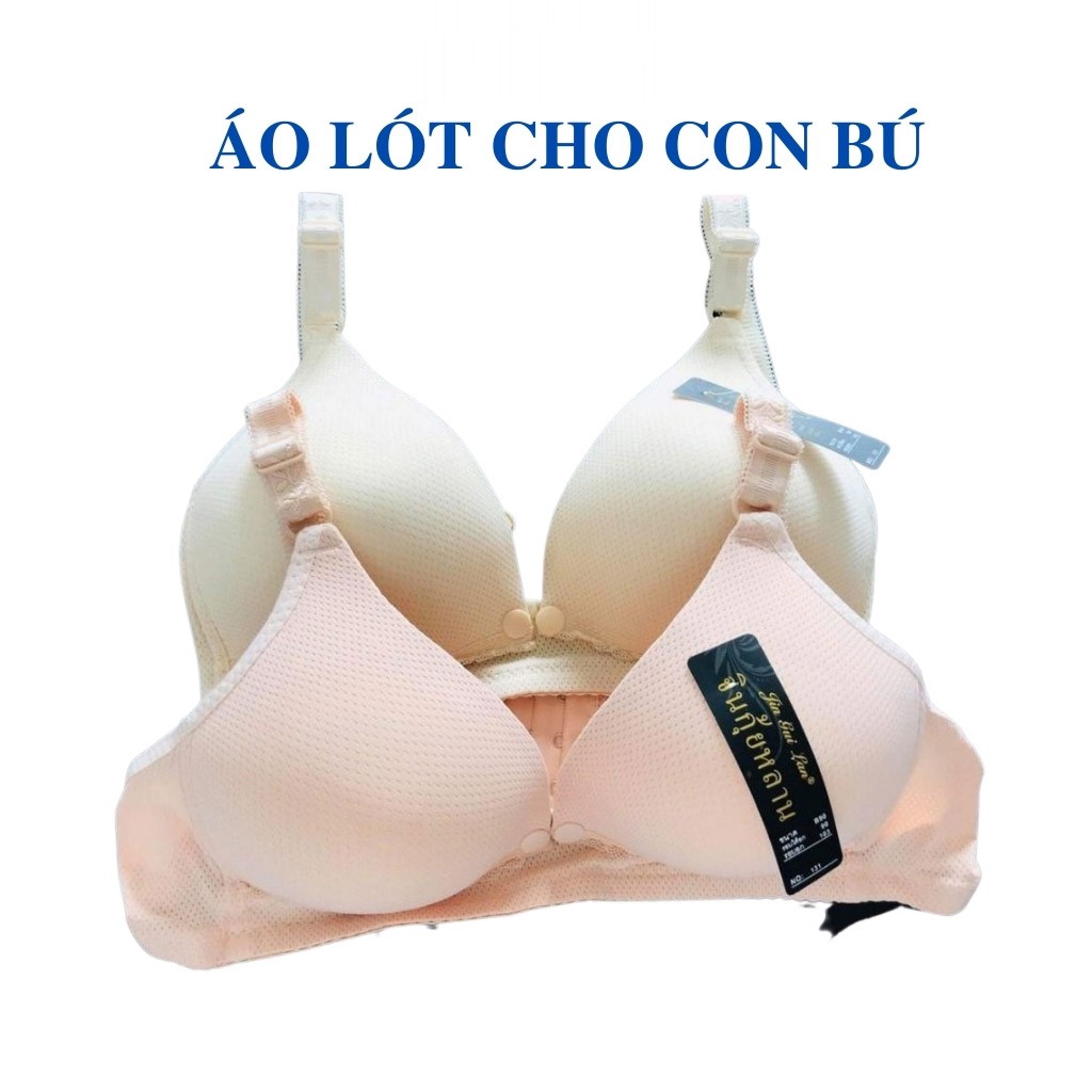 Áo lót bầu và cho con bú sau sinh, áo ngực cho con ti chống chảy xệ có cúc bấm trước không gọng