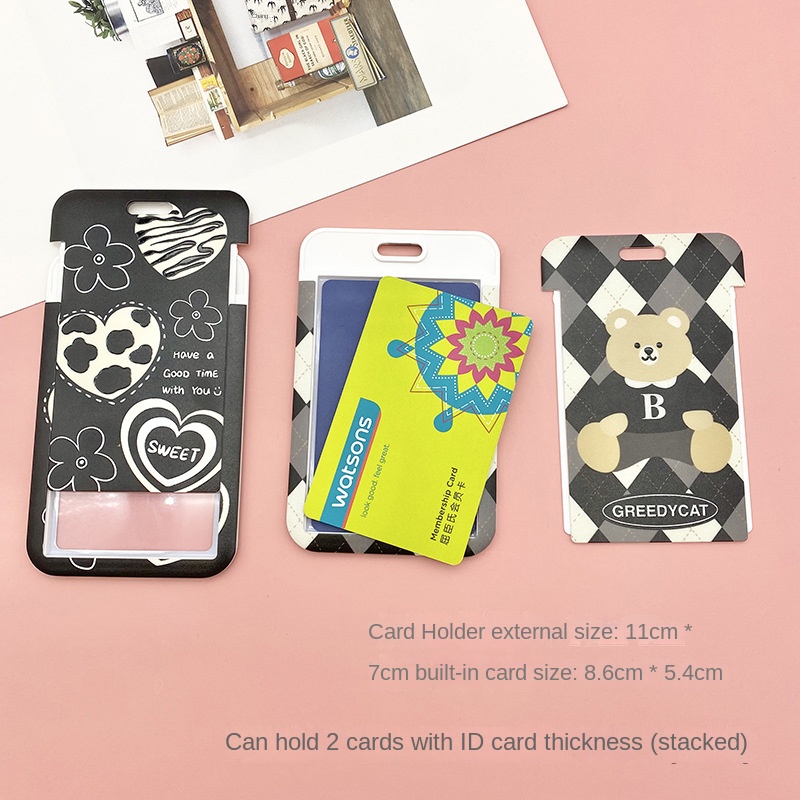 Vỏ Đựng Thẻ ID Có Dây Đeo Phong Cách Ins Cho Học Sinh Ốp