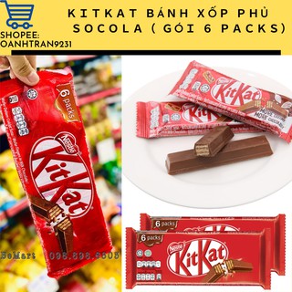 KITKAT BÁNH XỐP PHỦ SOCOLA ( GÓI 6 THANH )