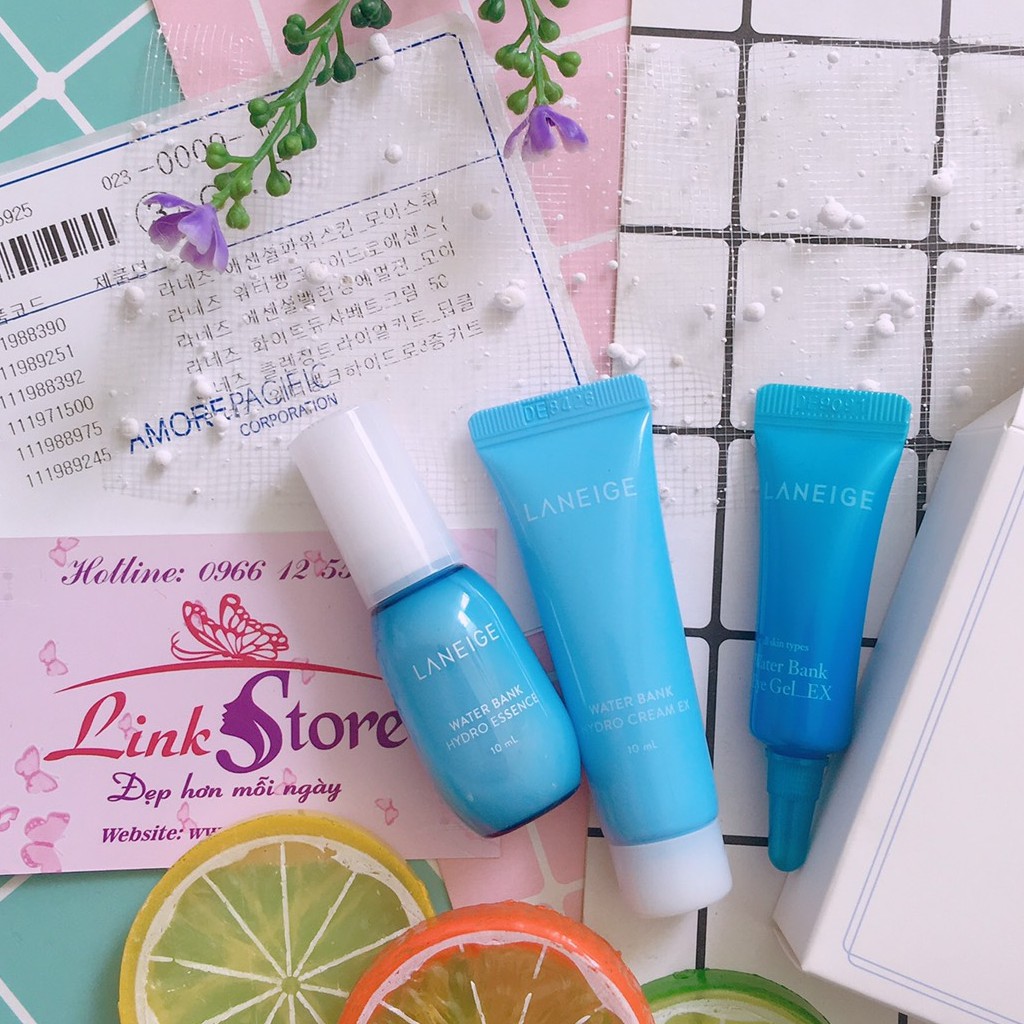 Set dưỡng Laneige Water Bank Hydro Kit 3sp