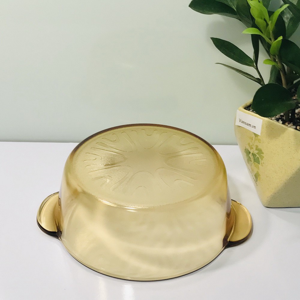 Nồi thủy tinh Luminarc Vitro Amberline Granite 1.5L - đáy hoa văn