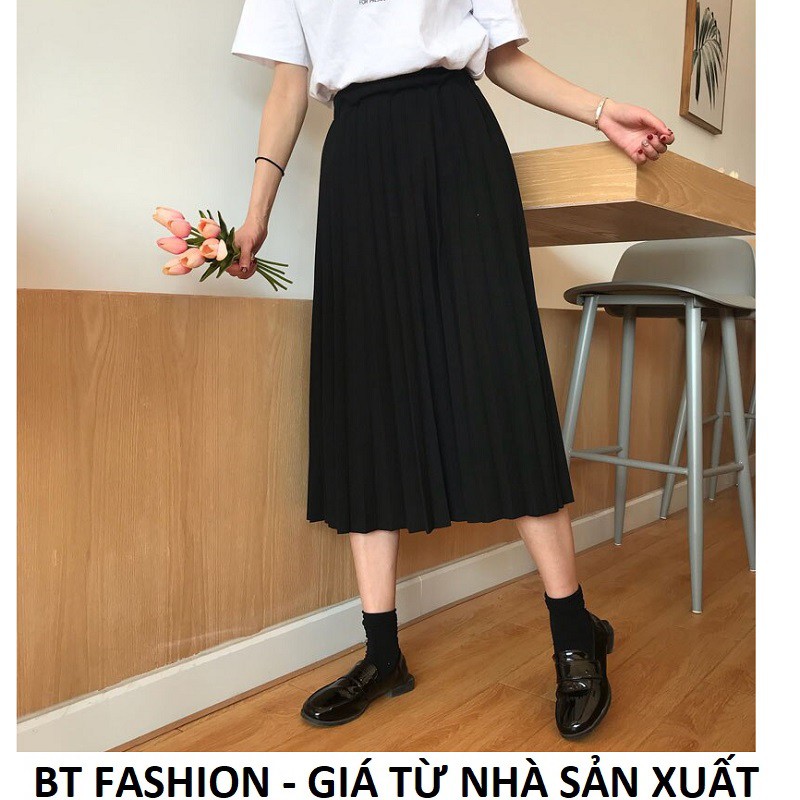 Váy Xòe Dập Ly Thời Trang BT Fashion (DÀI - Dập Ly) - VA01 - Có váy lót bên trong + Video, Hình Thật | BigBuy360 - bigbuy360.vn