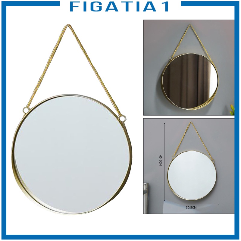 Gương Nhỏ Khung Kim Loại Treo Tường Trang Trí Nhà Tắm Phong Cách Vintage figatia1