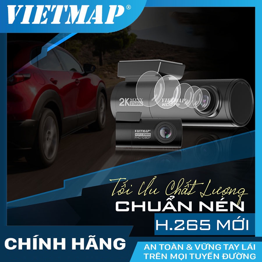 Camera Hành Trình Vietmap KC01 PRO Kết Nối Wifi Cảnh Báo Giao Thông Bằng Giọng Nói + KM thẻ 64/128GB | BigBuy360 - bigbuy360.vn