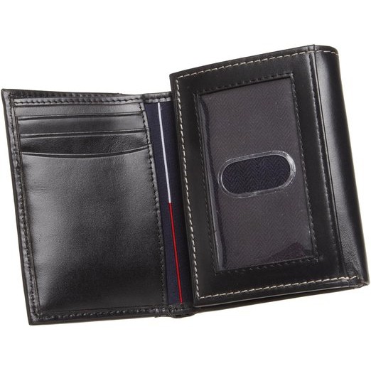 Ví nam Tommy Hilfiger Mens Cambridge Trifold Wallet Black 5676/01- Chính hãng