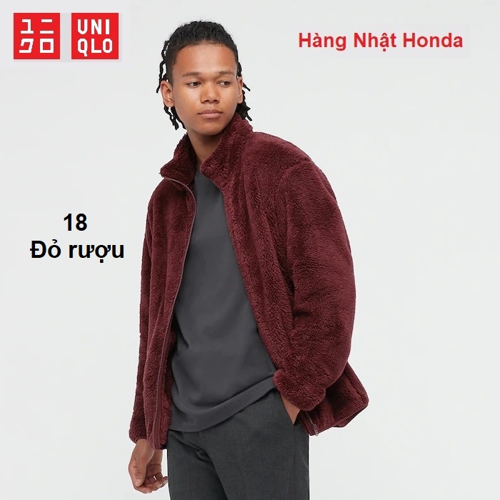 [Auth] Áo khoác lông cừu 2 mặt khóa kéo Uniqlo - Nam