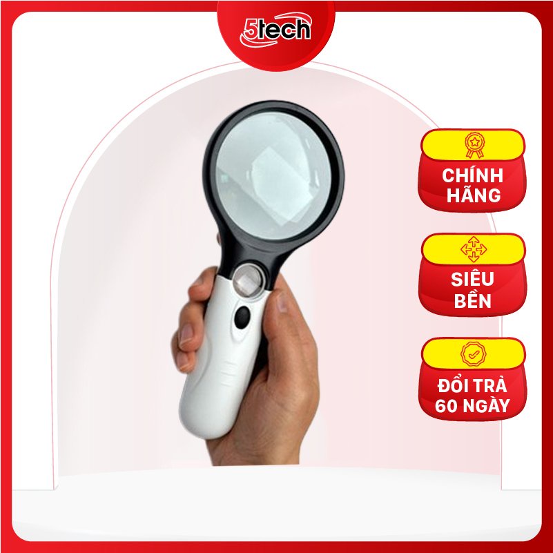 Kính Lúp Cầm Tay, Kính Phóng Đại Có Led Magnifier Siêu Sáng Size Lớn, Kính Phóng To Zoom Loại Tốt Nhất X10 Lần